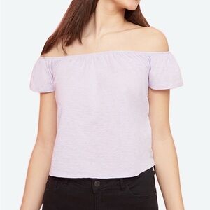 Garage Off-Shoulder Lilac Tee